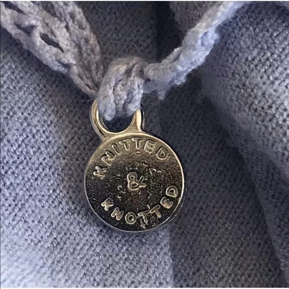 Knitted and Knotted Anthro Purple V Neck Sweater - Picture 4 of 8